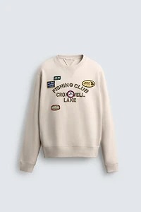 EMBROIDERED TEXT SWEATSHIRT