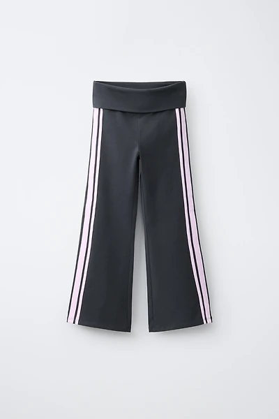 FLARE LEGGINGS WITH SIDE STRIPES