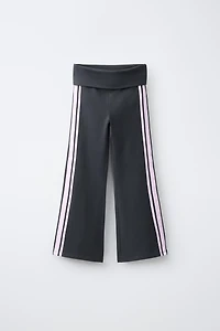 FLARE LEGGINGS WITH SIDE STRIPES