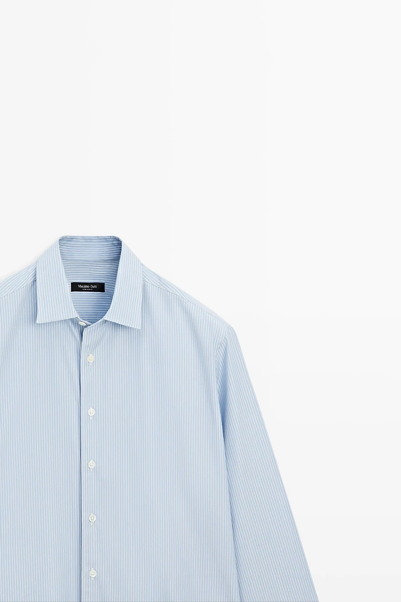 Chemise regular fit en popeline 100 % coton