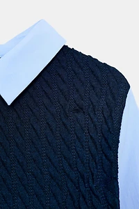 COMBINED POPLIN SHIRT