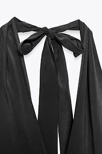 ROBE MIDI HALTER NŒUD
