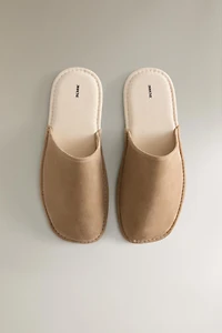 LEATHER MULE SLIPPERS