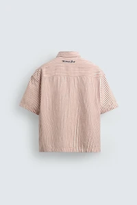 CONTRAST STRIPED PATCH OVERSHIRT