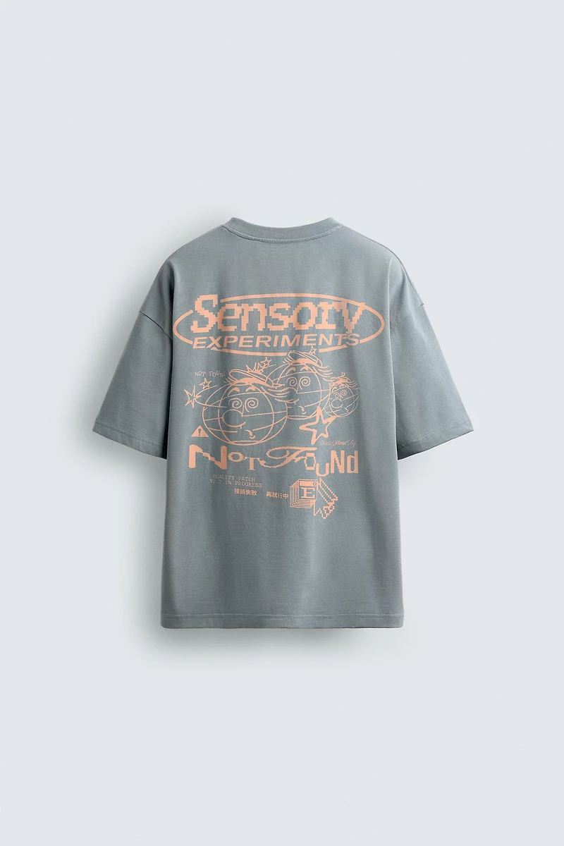 T-SHIRT IMPRIMÉ DÉLAVÉ