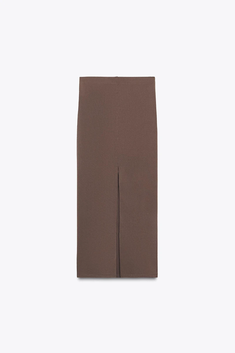 TEXTURED MIDI SKIRT