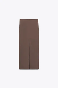TEXTURED MIDI SKIRT