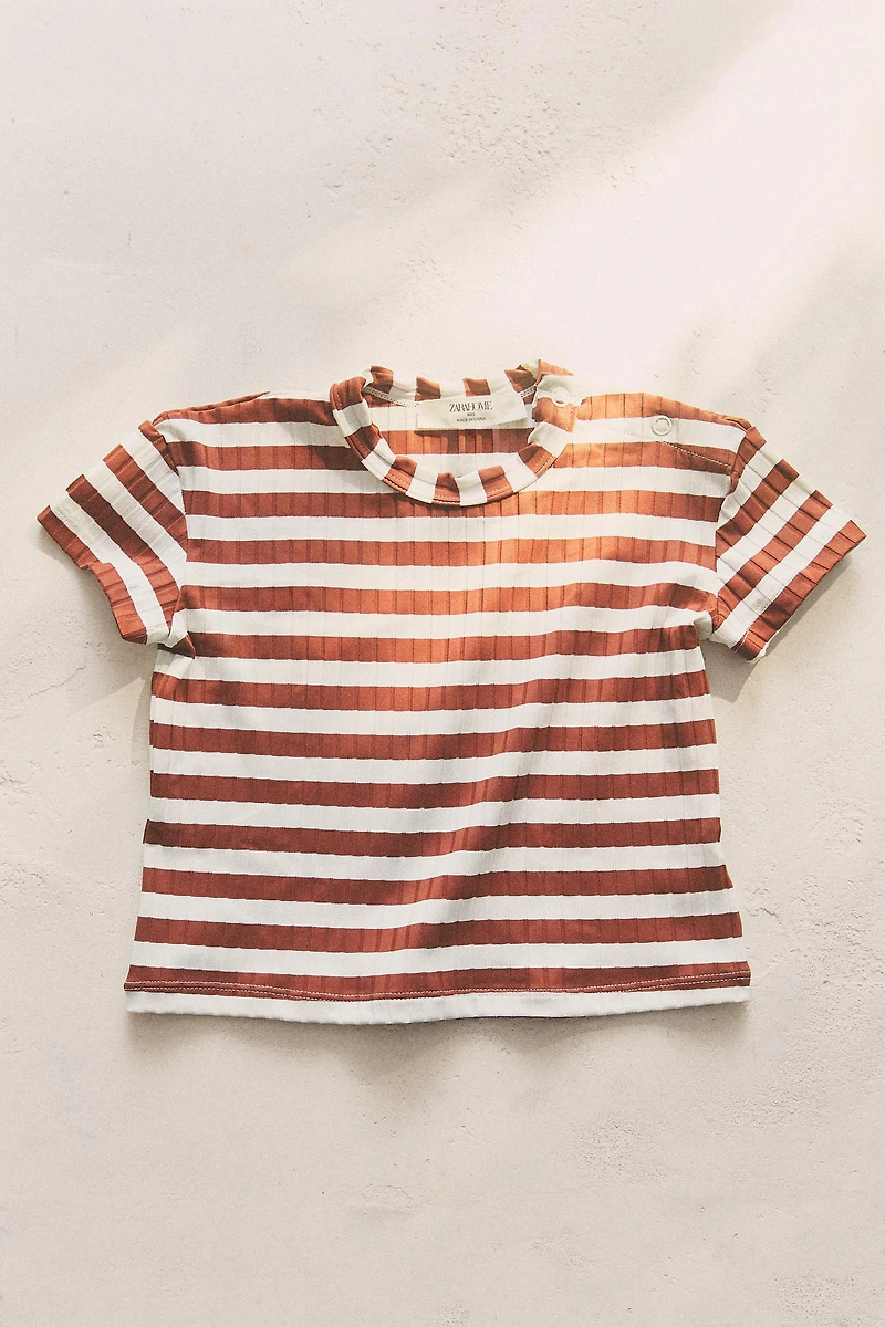 KIDS' STRIPED BEACH T-SHIRT