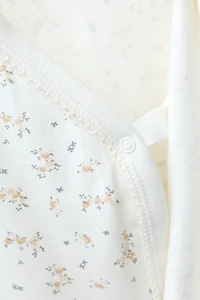 LOT DE TROIS BODYS COL KIMONO FLEURS QUALITÉ DOUCE