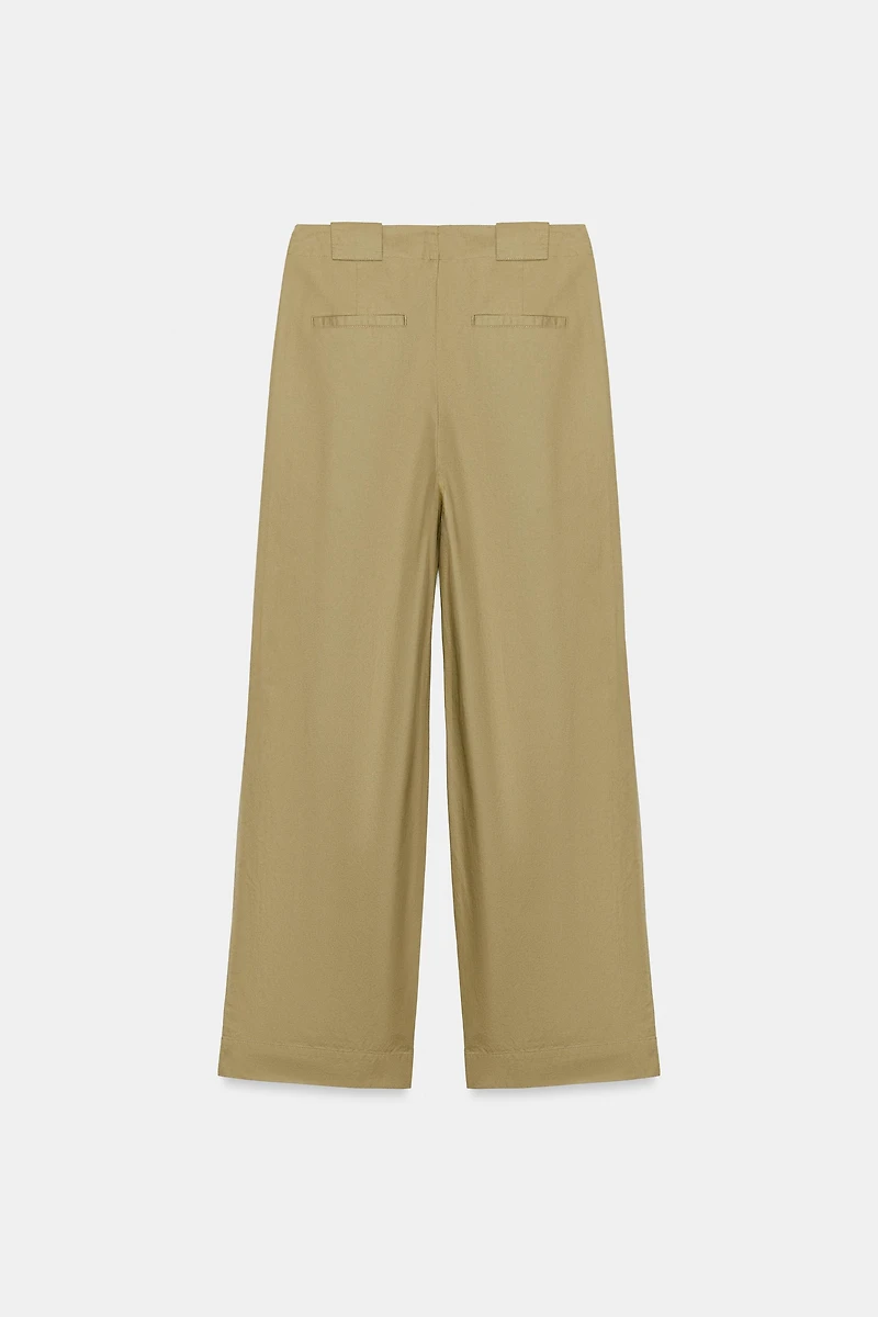 PLEATED BARREL PANTS