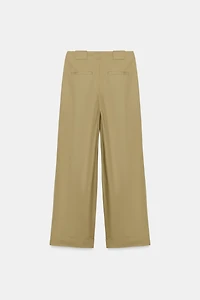 PLEATED BARREL PANTS