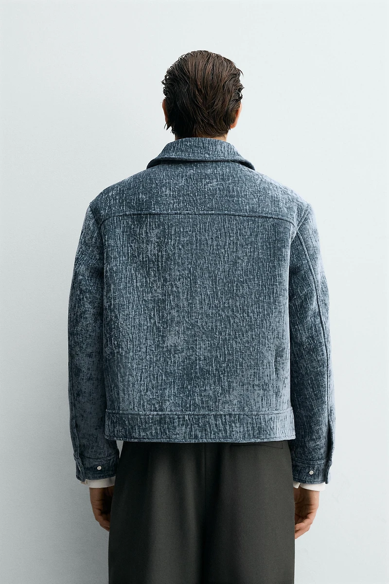 FLOCKED EMBOSSED JACKET