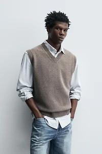 GILET EN MAILLE LAINE