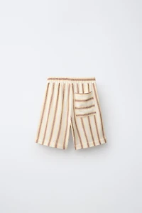 SHORT RUSTIQUE À RAYURES