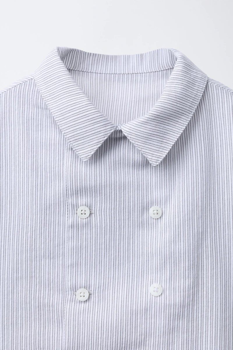 DOUBLE BUTTON STRIPED SHIRT