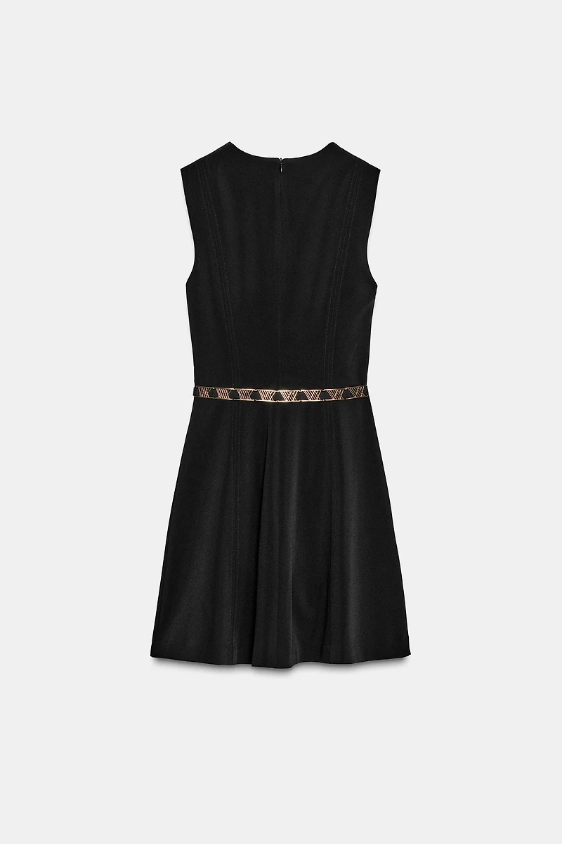 GOLD BELT MINI DRESS