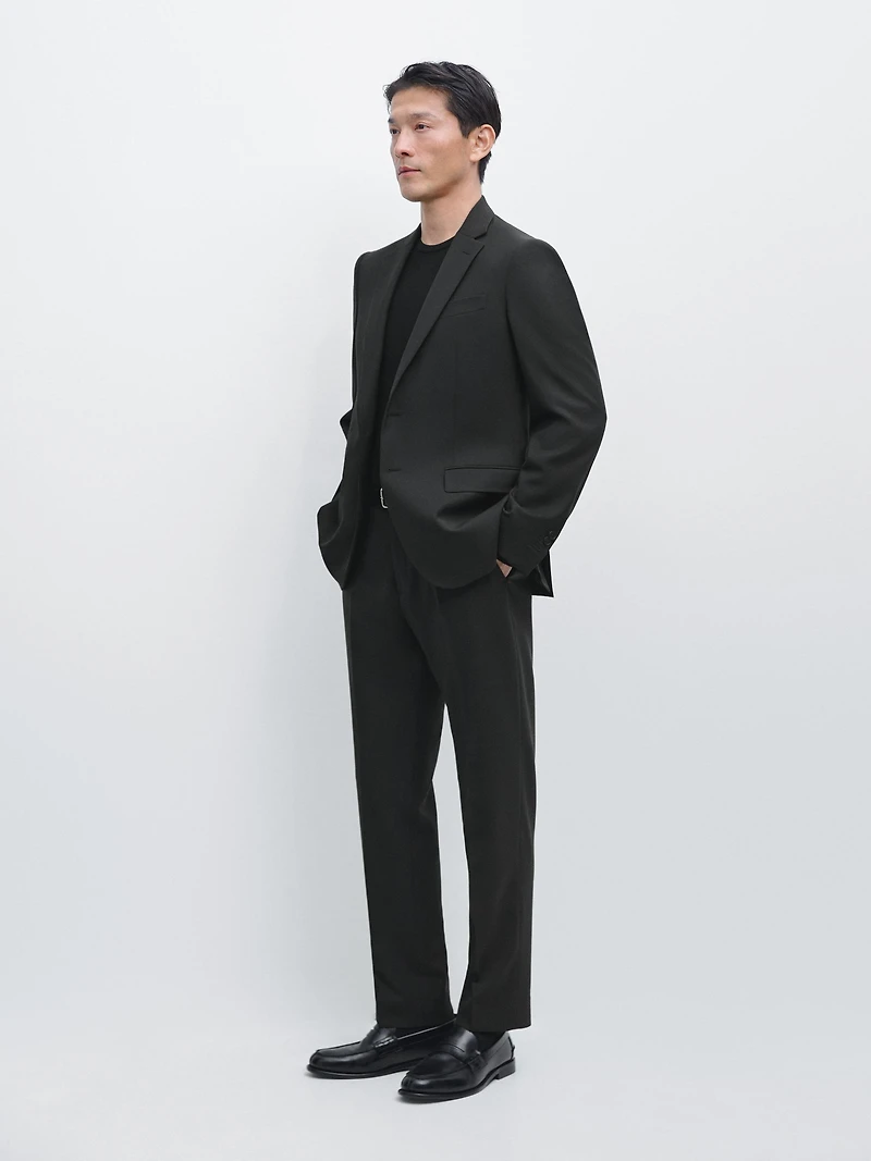 100% wool suit pants
