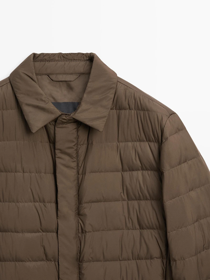 Reversible water-repellent down blend waistcoat
