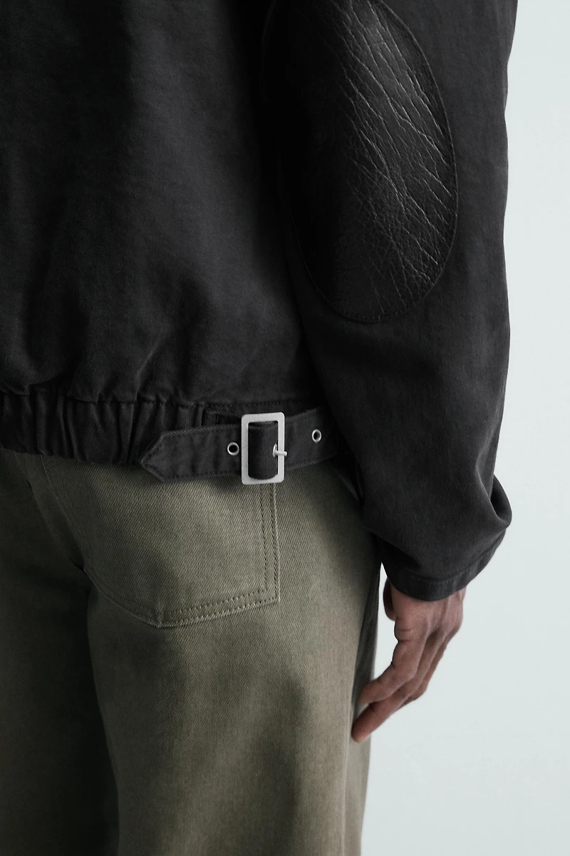 CONTRAST COLLAR DENIM JACKET
