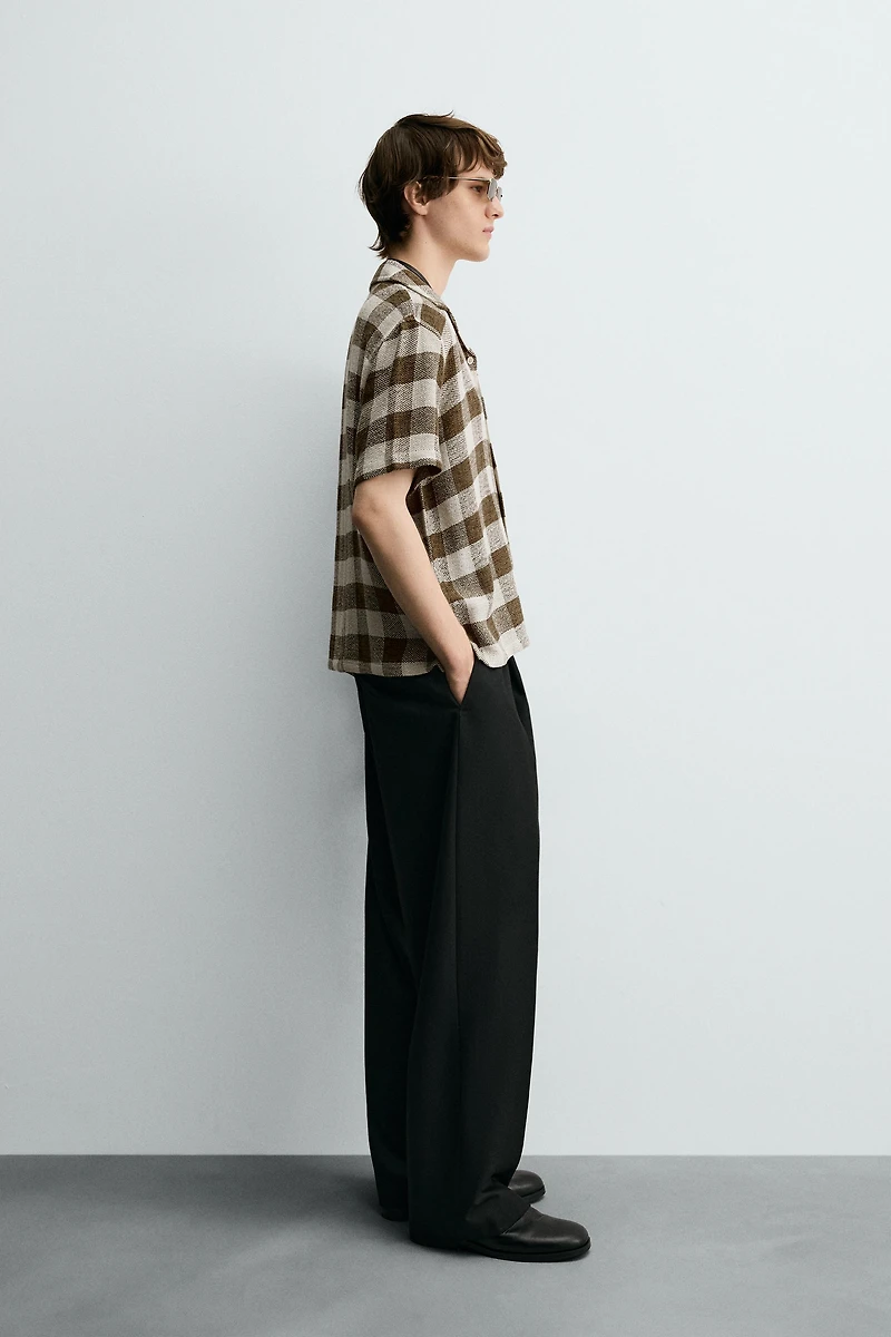 CHEMISE STRUCTURÉE À CARREAUX