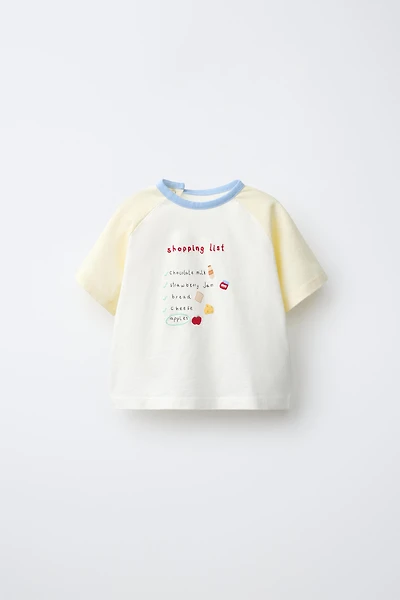 CONTRASTING RAGLAN SLEEVE T-SHIRT