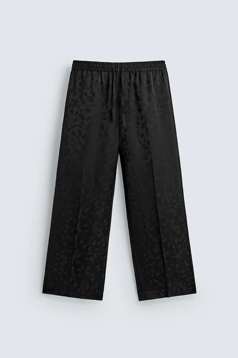 LIMITED EDITION PAISLEY JACQUARD FLOWY SUIT PANTS