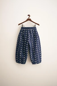 ZARA TIMELESS - EMBROIDERED FLORAL BAGGY PANTS