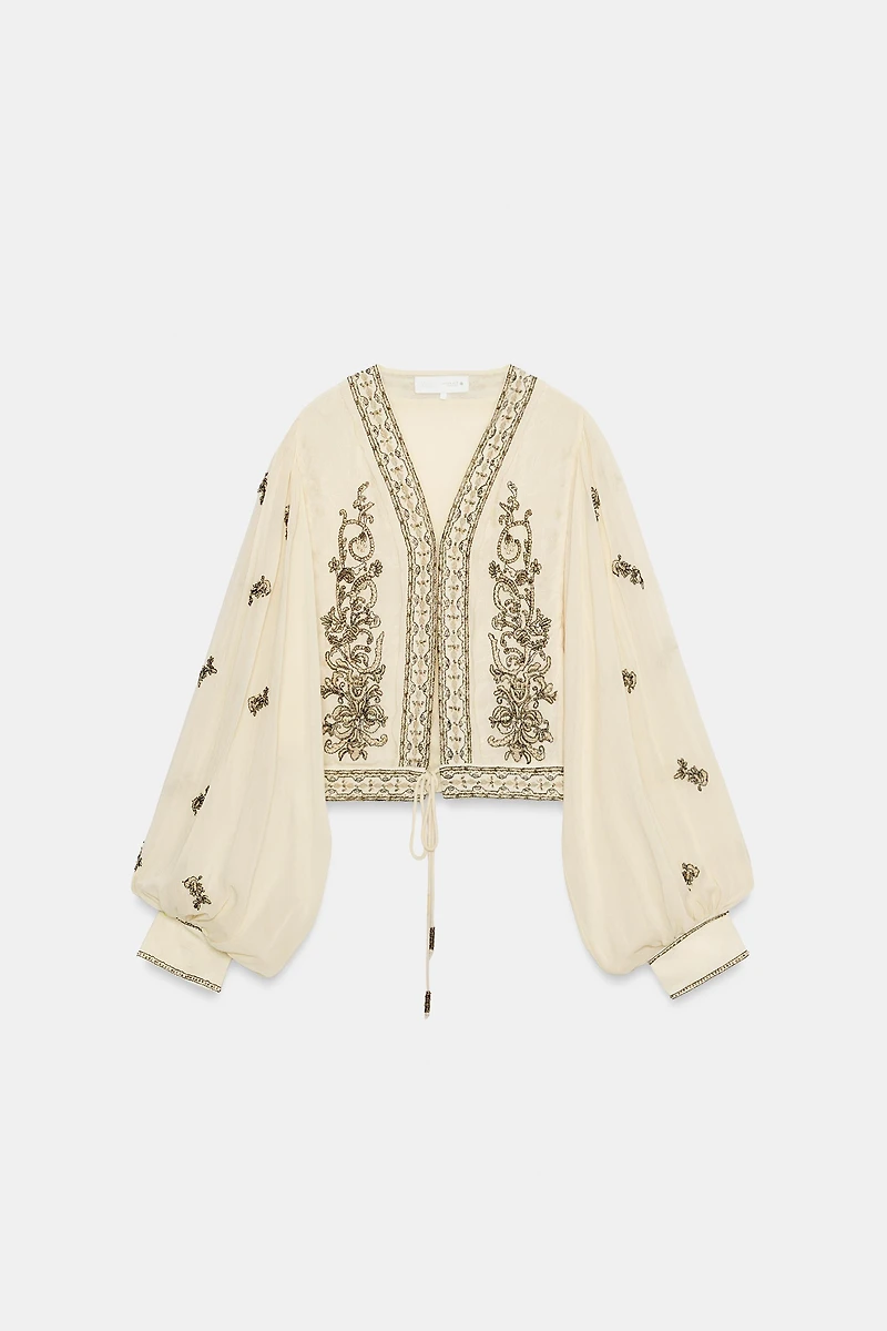 BEAD EMBROIDERED BLOUSE ZW COLLECTION