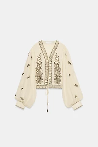 BEAD EMBROIDERED BLOUSE ZW COLLECTION
