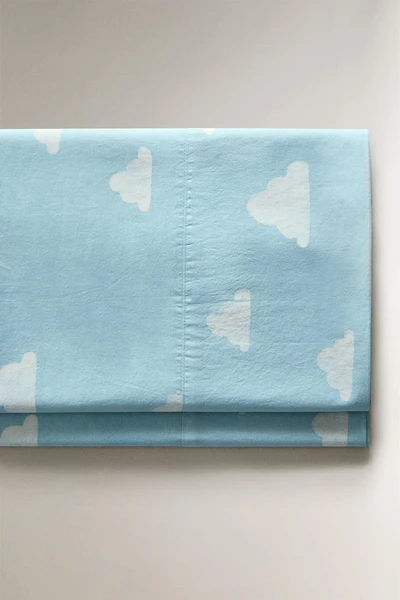 CHILDREN'S CLOUD PRINT FLAT SHEET
