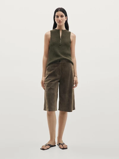 Top en maille avec fermeture Éclair