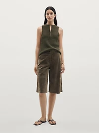 Top en maille avec fermeture Éclair