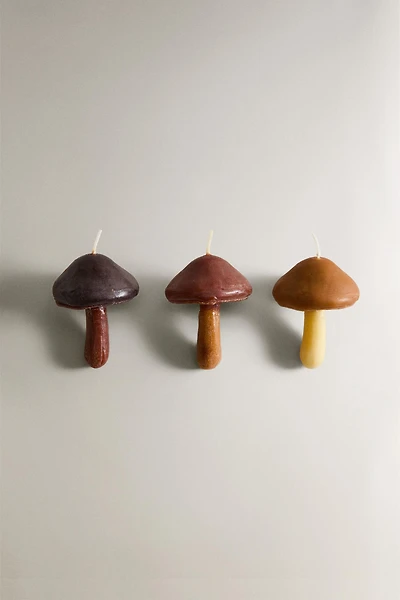 SET OF MUSHROOM PUMPKIN SPICE SCENTED CANDLES (SET OF 3)