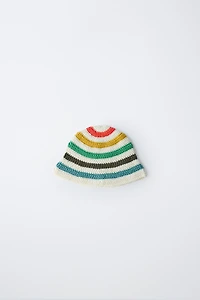 STRIPED CROCHET HAT
