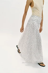 LONG POLKA DOT SKIRT