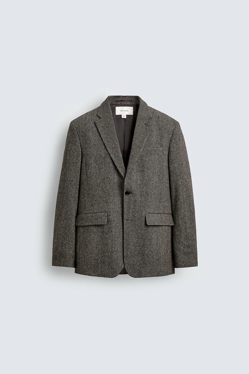 REGULAR FIT TEXTURED BLAZER