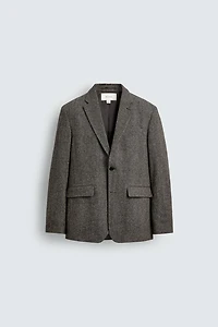 REGULAR FIT TEXTURED BLAZER