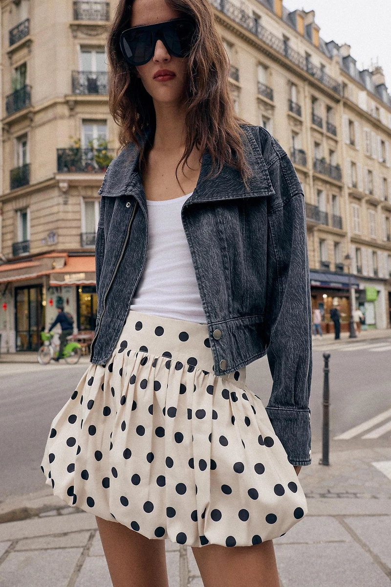 JUPE-PANTALON BALLON À POIS