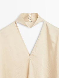 Flowing V-neck blouse - STUDIO