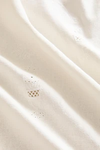 COUVRE-LIT LIN BRODERIE