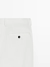 Pantalon en serge de coton mélangé