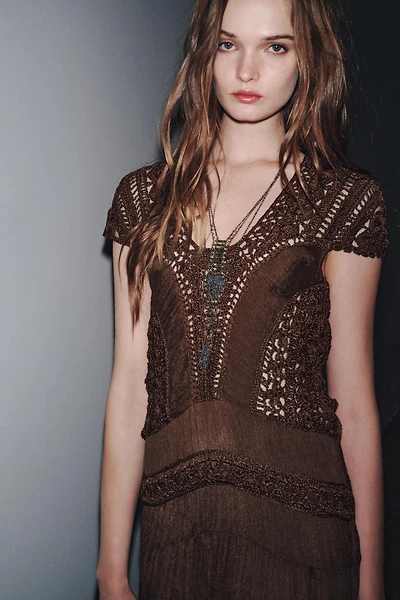 ZW COLLECTION COMBINATION CROCHET DRESS