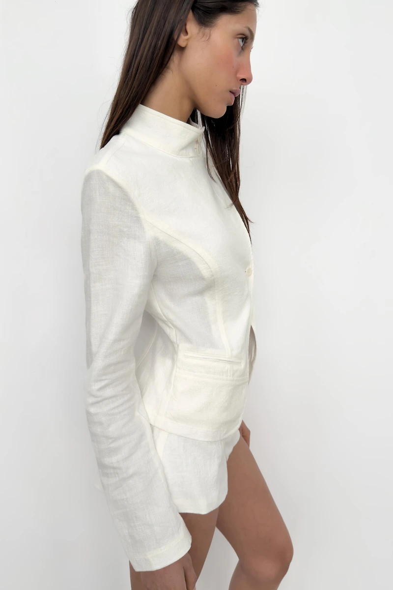 RAMIE BLEND WRAP JACKET