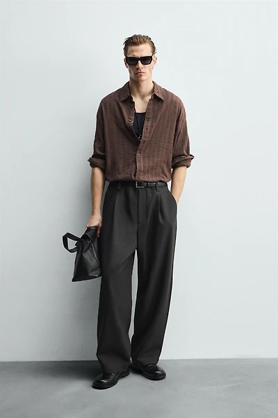 CHEMISE STRUCTURÉE À CARREAUX