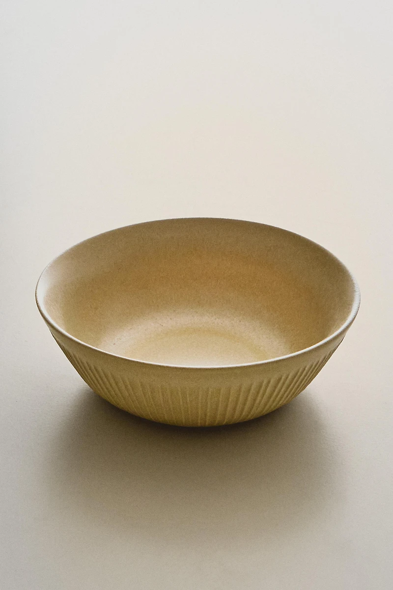 STRIPED STONEWARE BOWL