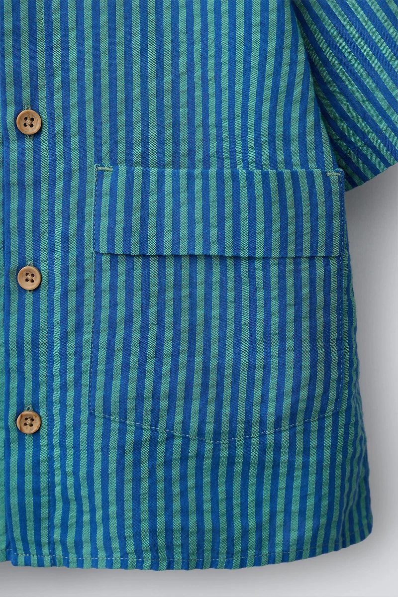 SEERSUCKER STRIPED SHIRT