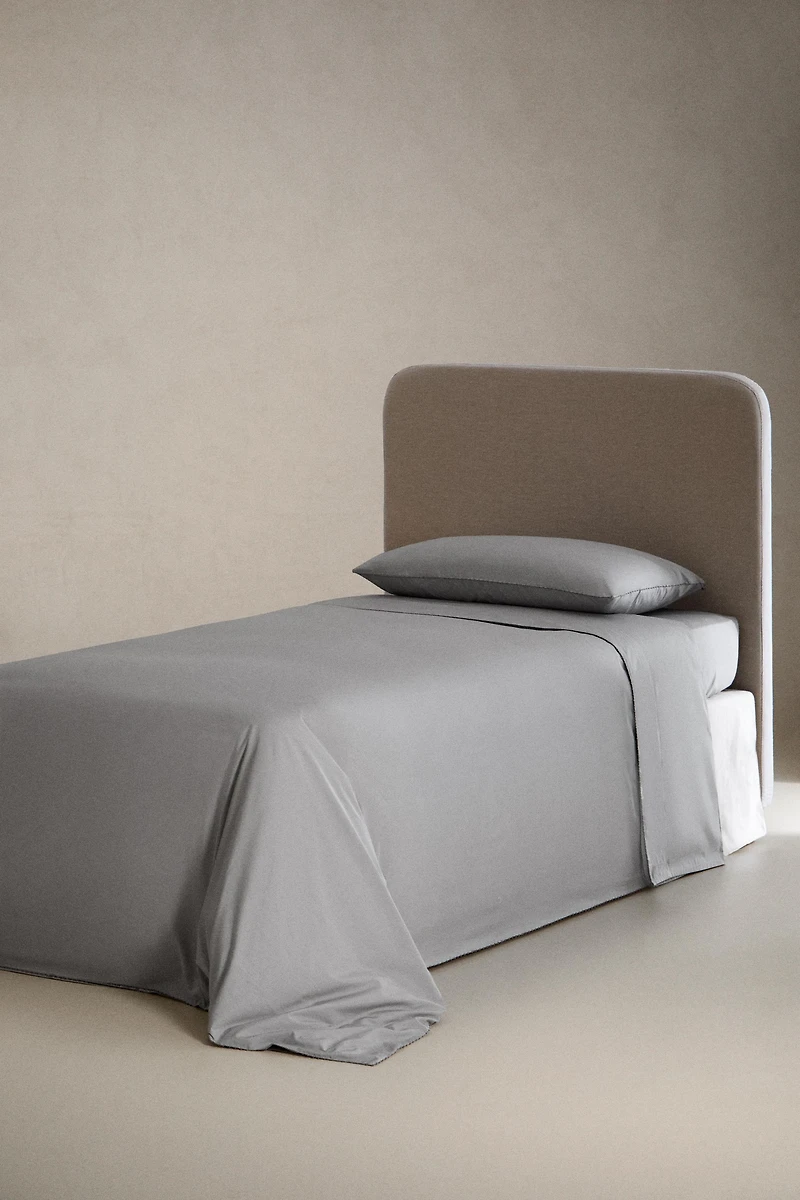 CHILDREN'S DUVET COVER WITH EMBROIDERED TRIM