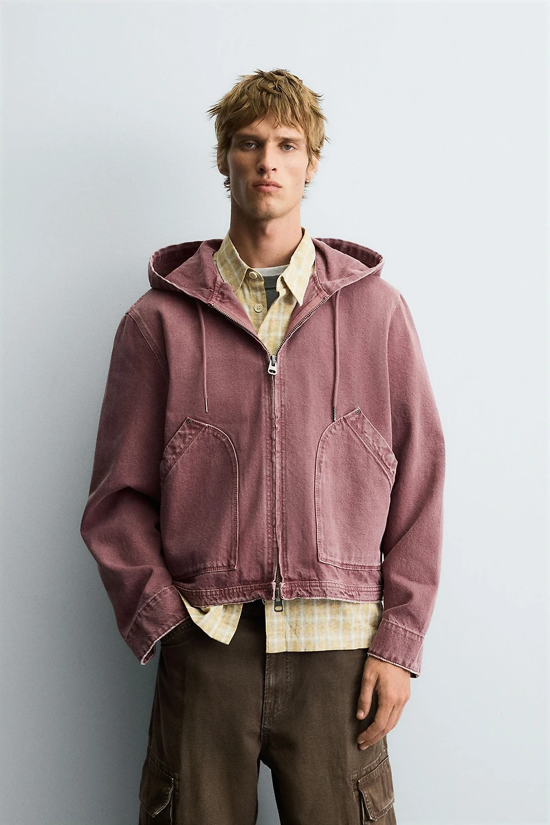 WASHED HOODIE JACKET