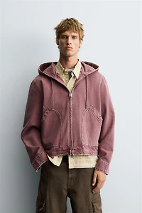 WASHED HOODIE JACKET