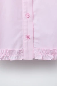 RUFFLED HEM SHIRT